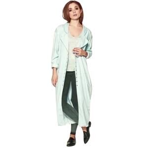 One Teaspoon Le Hustle Long Coat Duster Sage Green She Wolf NWT XS Lightweight